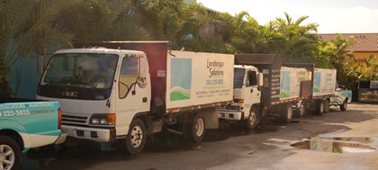 fleet of trucks landscape solutions